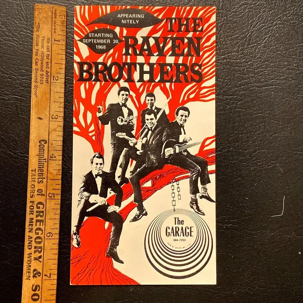 Psychedelic Vintage Hippie The Raven Brothers THE GARAGE LA Promotional HTF RARE